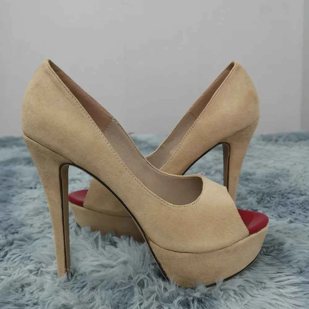 Women Platform Sandals Stilettos Sexy Stripper Pole Dance High Heels Pumps Peep Toe Ladies Nighclub Party Black Wedding Shoes