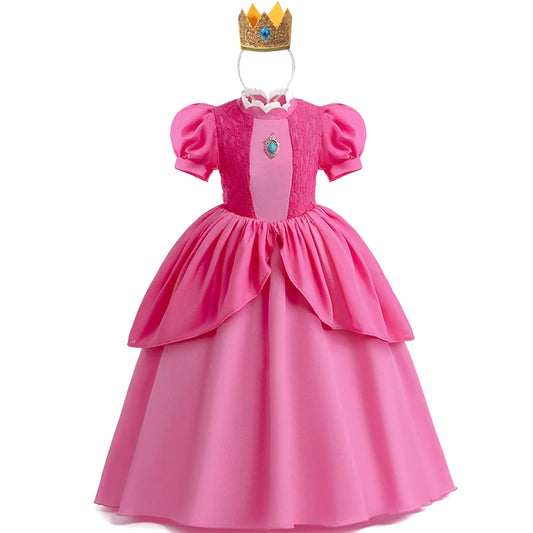 DOCHEER Girls Queen Princess Costume, Puff Sleeve Ball Gown for Birthday