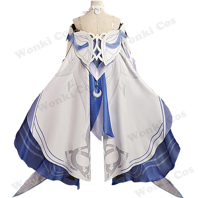 New Damselette Columbina Cosplay Costume Wig Game Impact Fatui  Cosplay Suits Women Role Play Party Dress Outfits