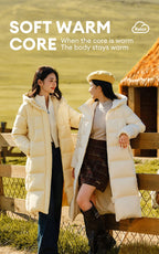 Semir Women's Long Hooded Down Jacket - 90% Duck Down