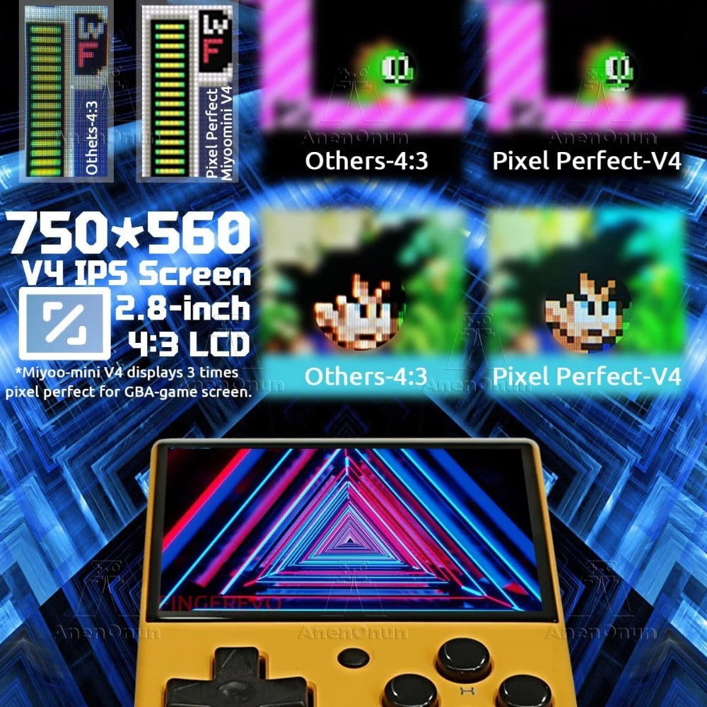 Miyoo Mini V4 2.8-inch Handheld Game Players 18000 Games 15 Emulator Portable Video Gaming Console Kids Retro Mini Game Machine SS69