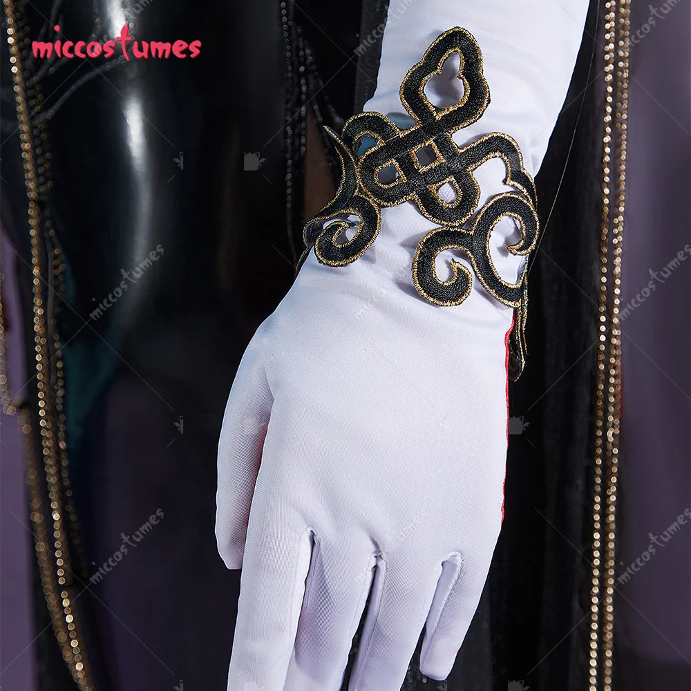 Miccostumes Women's Black Witch PU Leather Cosplay Bodysuit