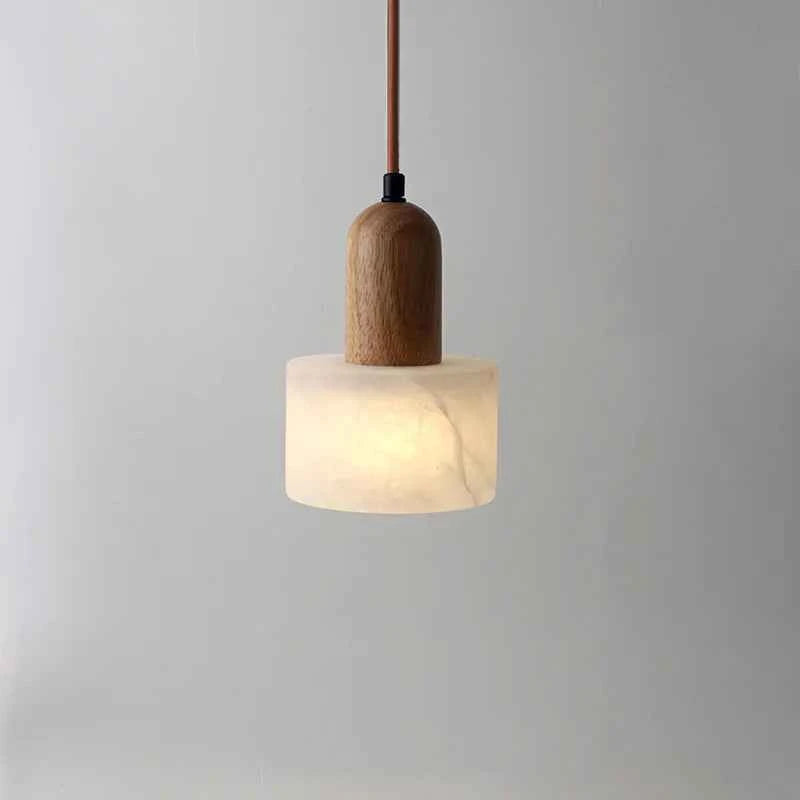 New marble master bedroom headboard chandelier new Chinese retro Wabi-Sabi advanced sense light luxury cable light