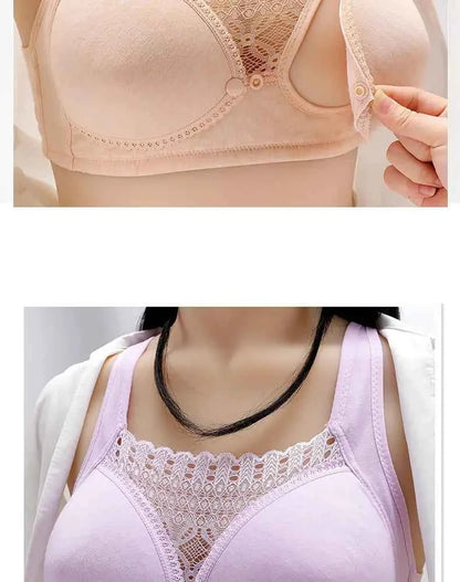 2025 Open front non-underwire maternity bra folding anti-sagging Breastfeeding underwear during pregnancy