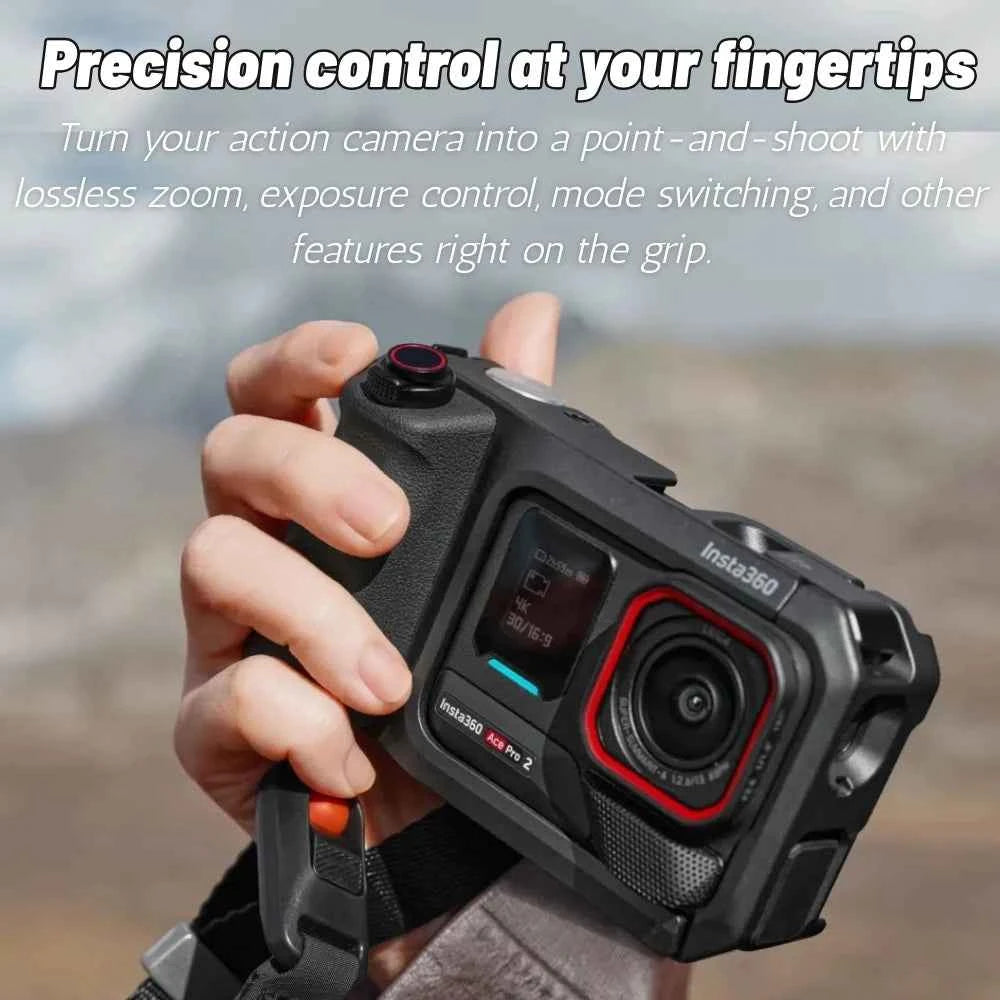 Insta360 Xplorer Grip Pro Kit Built-in 2010mAh Battery Handle Street Photography for Insta 360 Ace Pro 2 Original Accessories
