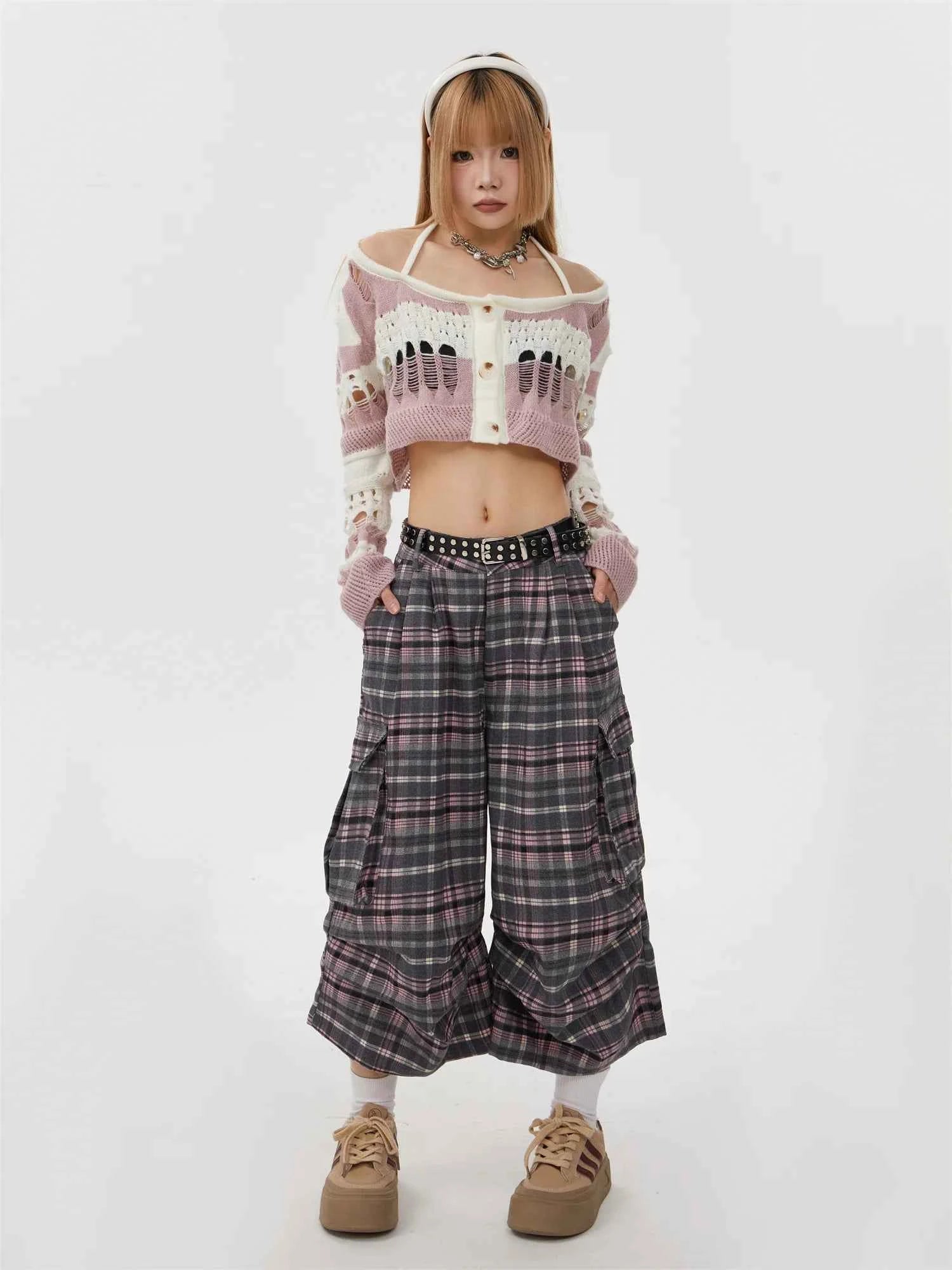 Summer Women Abi Goblin Core Plaid Jorts Harajuku Y2k Streetwear Shorts 2000s Aesthetic Pants Japanese Grunge Cyber Punk Tomboy