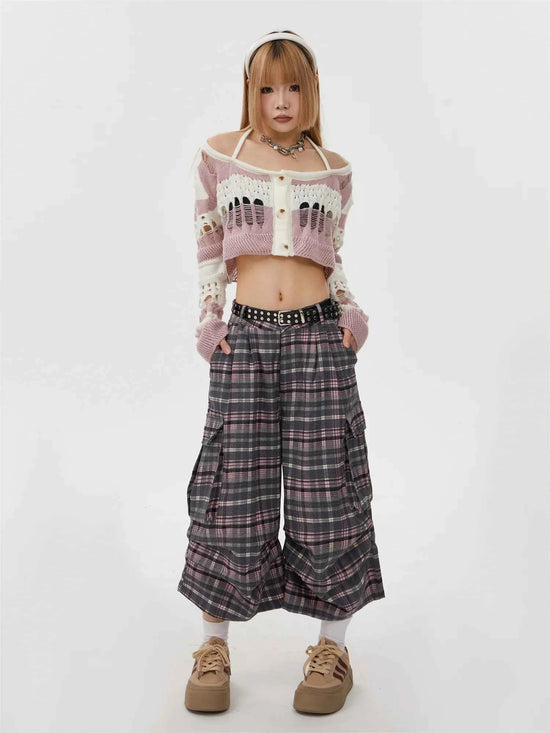 Summer Women Abi Goblin Core Plaid Jorts Harajuku Y2k Streetwear Shorts 2000s Aesthetic Pants Japanese Grunge Cyber Punk Tomboy