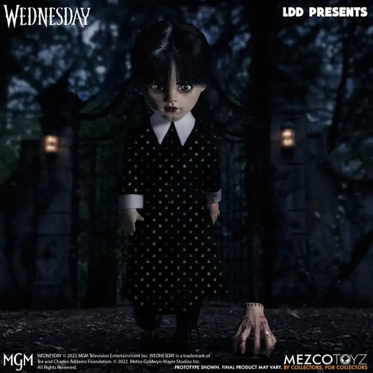 In Stock Genuine Mezco Live Dead Doll Ldd Wednesday Adams Family 10 Inch Mobile Doll Collection Toy Horror Gift SS69
