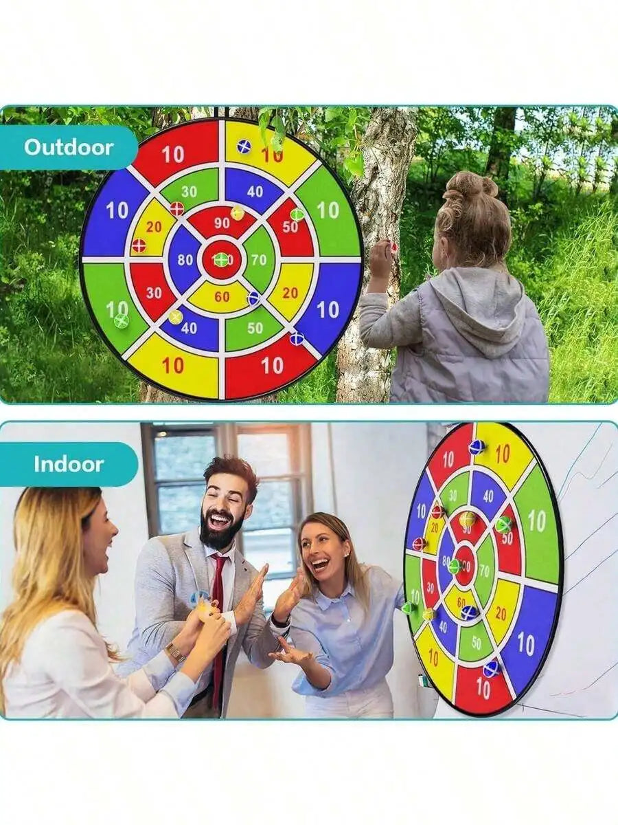 29-Inch Nylon Dart Board Game for Kids with Sticky Balls