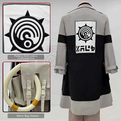HOLOUN Gachiakuta Anime Enjin Cosplay Costume Embroidery Jacket Pants Bag Convention Halloween Christmas