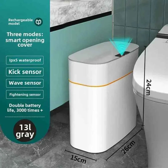 Smart sensor trash can for home use, bedroom with lid, bathroom, anti-odor, bedroom and living room