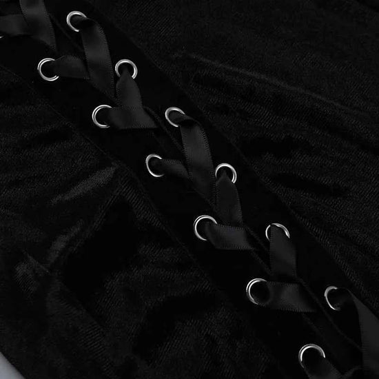 Punk Grunge High Split Hem Straps Dess 90s Streetwear Gown Women Sexy Corn Bandage Velvet Dresses Mall Gothic Clothing