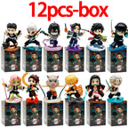 1-12pcs Anime Demon Slayer Blind Box Figure Toys Kimetsu No Yaiba Battle Series Guess Bag Mystery Doll Christmas Birthday Gift