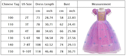 2026 Glowing Rapunzel Costume Girl LED Princess Ball Gown Christmas Light up Tangled Rapunzel Frock Toddler Girl Cosplay Dress