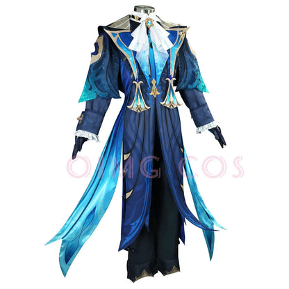 Genshin Impact Neuvillette Cosplay Costume Adult Carnival Uniform Wig Anime Halloween Party Costumes Masquerade Women Game