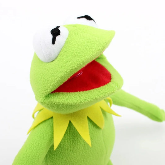 Anime Kermit The Frog Funny Kawaii Plush Doll Hand Puppet Schoolbag Frog Cute Plush Toy Ventriloquist Performance Props For Baby
