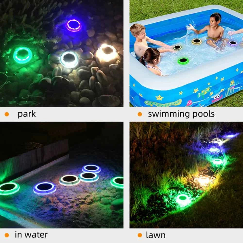 Solar Floating Pool Light Upgraded Waterproof Swimming Pool Lamp Outdoor Decorative Light Blue LED Floating Garden Pool Light