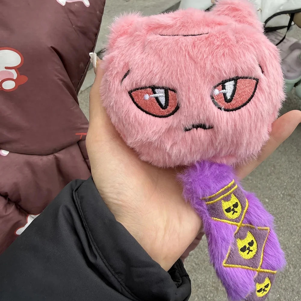 Anime JOJO Kira Yoshikage Cosplay Keychain Cute Plush Stuffed Cotton Doll Backpack Pendant Keyring Christmas Decoration