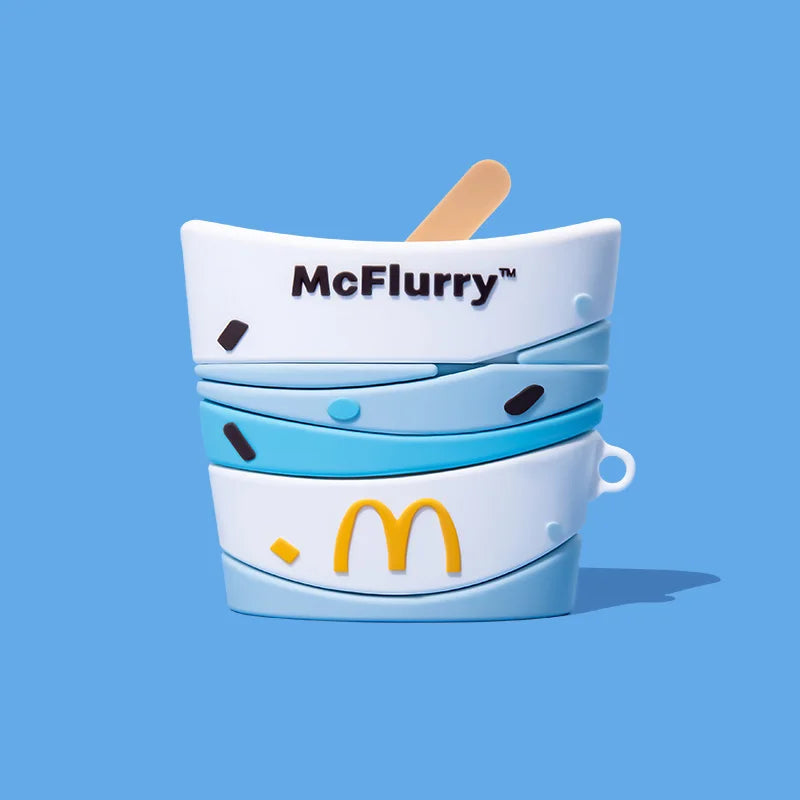 3D Coffee Ice Cream Cover for AirPods 4 Case Cartoon Cute Earphone Case for AirPods Pro 2 Charging Cover Silicone Soft Cover SS69