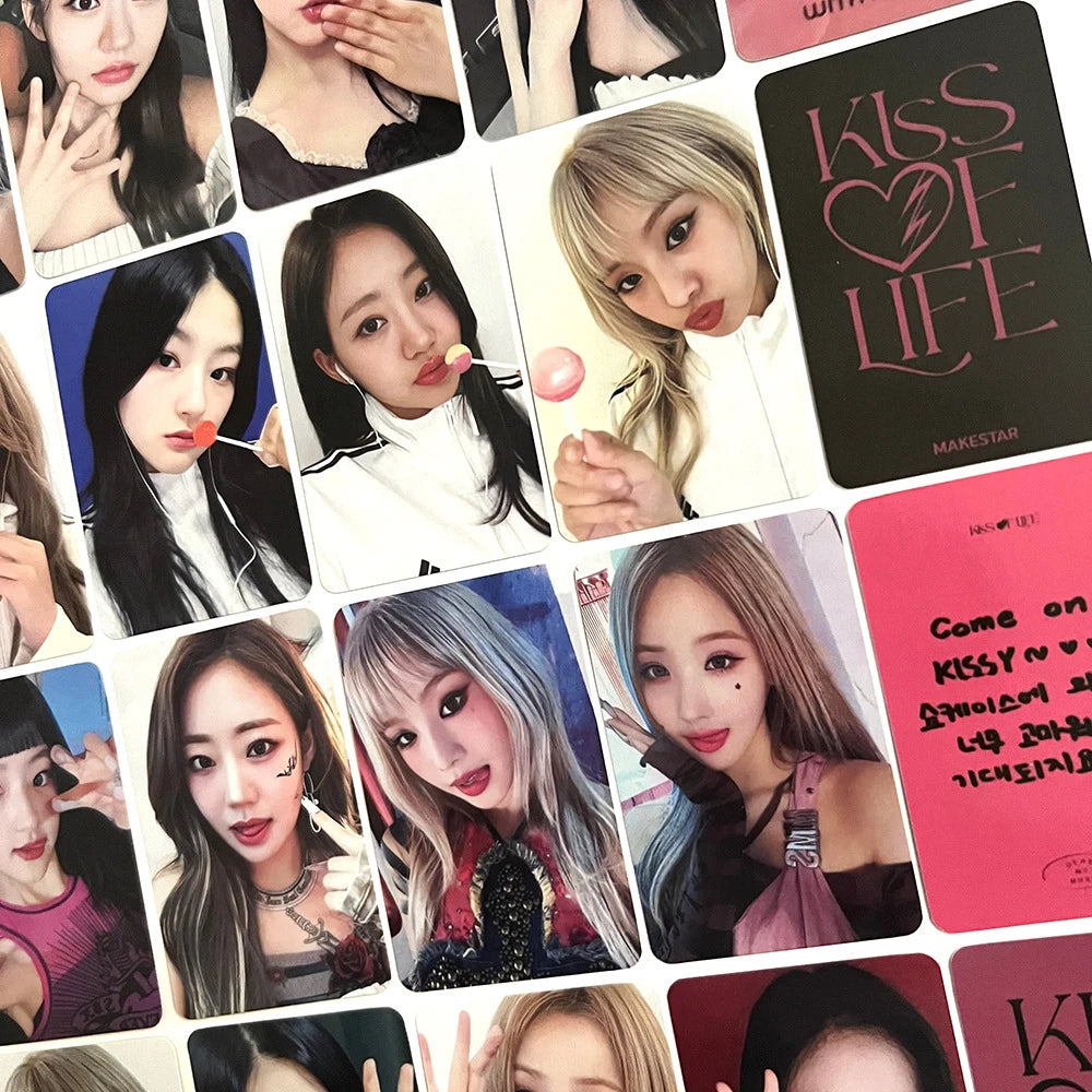 4Pcs/Set KPOP KISS OF LIFE Photocards Midas Touch Album Postcard JULIE NATTY BELLE HANEUL Double-Sided Lomo Cards KIOF Fans Gift SS69