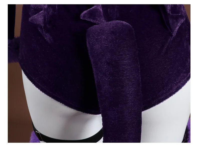 Gengar Anime Cosplay Bodysuit with Hood and Tail
