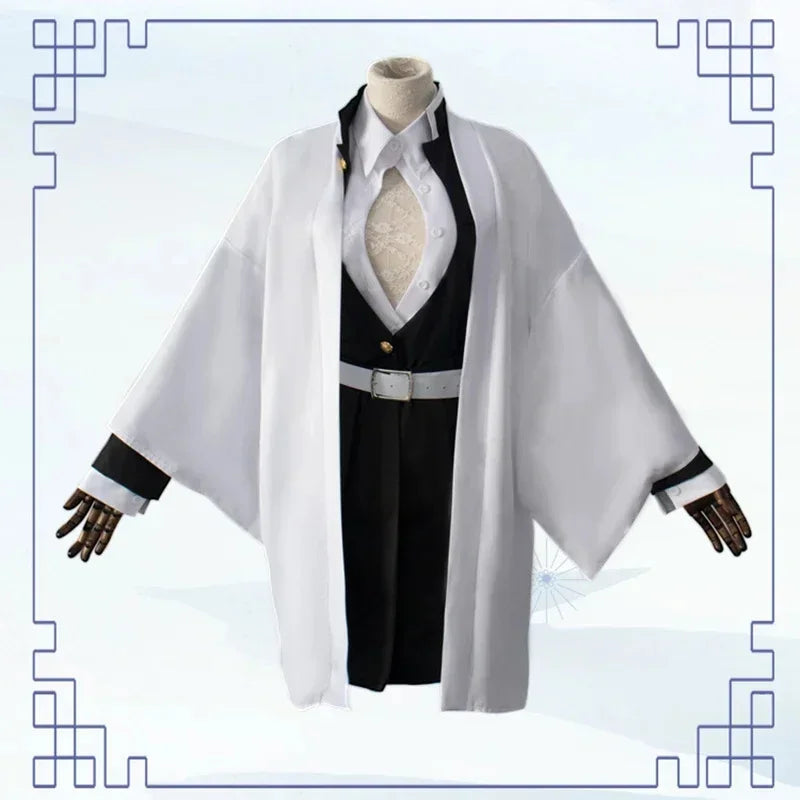 Anime Kanroji Mitsuri Cosplay Costume Kimono Haori Dress Wig Clothes Halloween Costume for Adult Children SS69