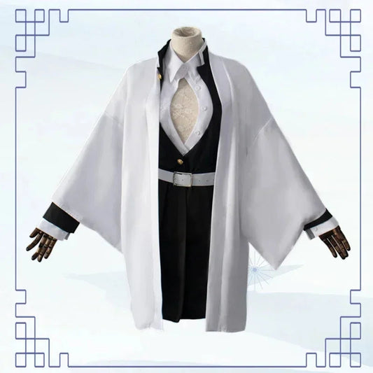 Anime Kanroji Mitsuri Cosplay Costume Kimono Haori Dress Wig Clothes Halloween Costume for Adult Children SS69