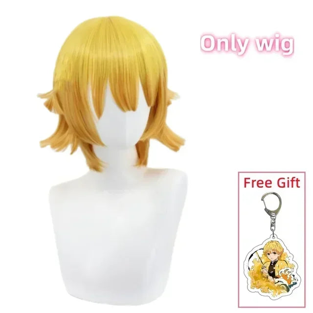Agatsuma Zenitsu Anime Cosplay Costume Kimono Set for Women