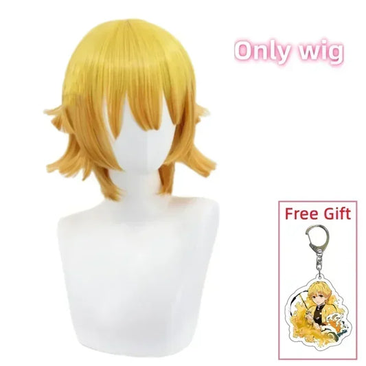 Agatsuma Zenitsu Anime Cosplay Costume Kimono Set for Women