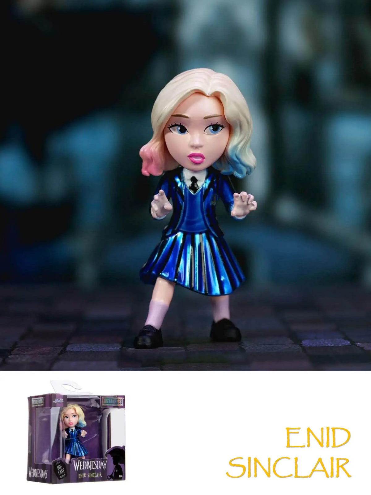 Jada Anime Figures Wednesday The Addams Family Thing Enid Sinclair Metalfigs Metal Model Toy Collection Ornament Boy Girls Gifts