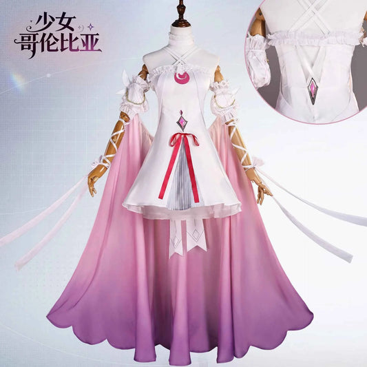 In Stock Game Genshin Impact New Arrival FES Damselette Columbina Cosplay Costume Full Set Uniform Outfits FES Columbina Cosplay