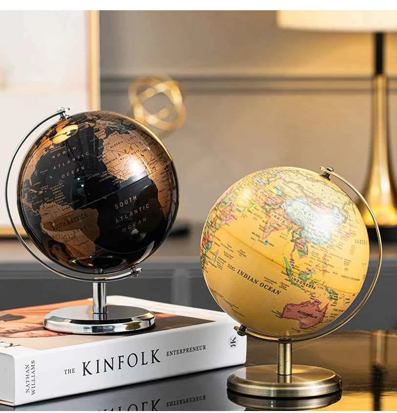 Home Decor Accessories Retro World Globe Modern Learning World Map Globe Kids Study Desk Decor Globe Geography Kids Education