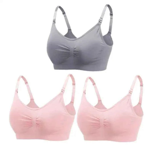 3pcs/Set High Quality Maternity Nursing Bras Cotton Breastfeeding Pregnant Underwear Seamless Large Size Breathable Bra Push Up