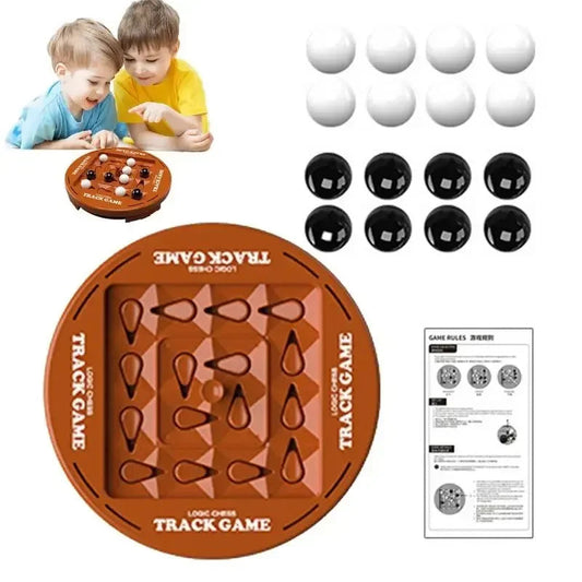 Marble Board Game Educational Strategy Orbit Logic Board Game 2 Player Fast Strategy Game Track Logic Board for Fun Family SS69