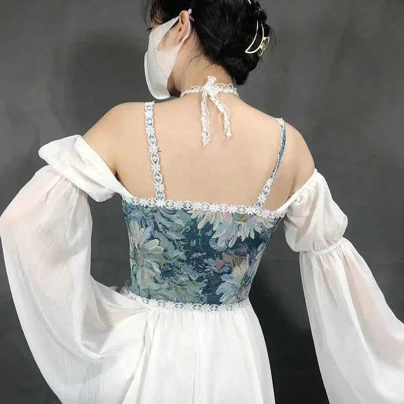 SS69 Lolita Corset Camisole Top - Y2K Underbust Body Shaper Polyester Blend