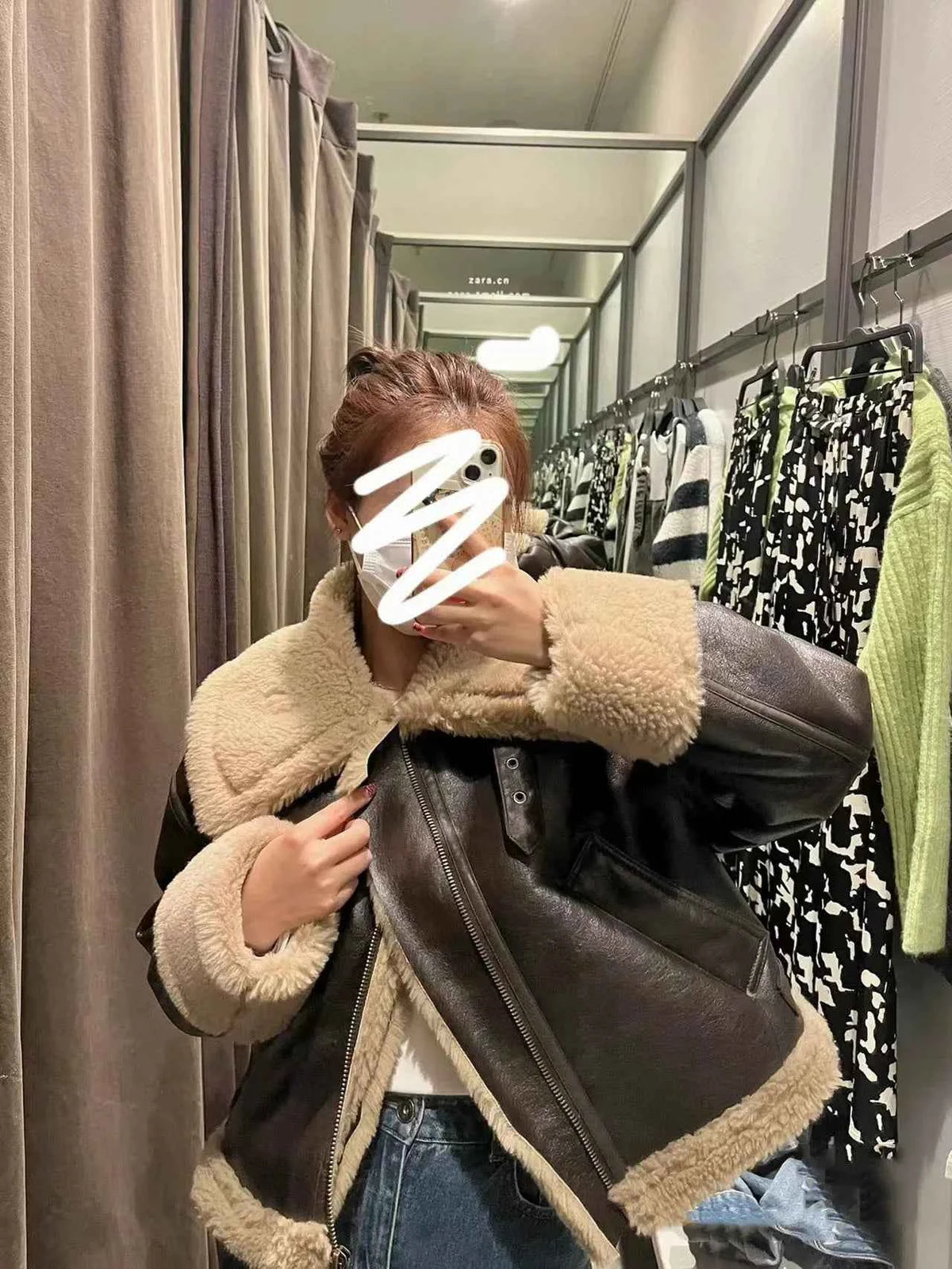 2025 Autumn winter new women's thickened warm double-sided short jacket Women's brown coat