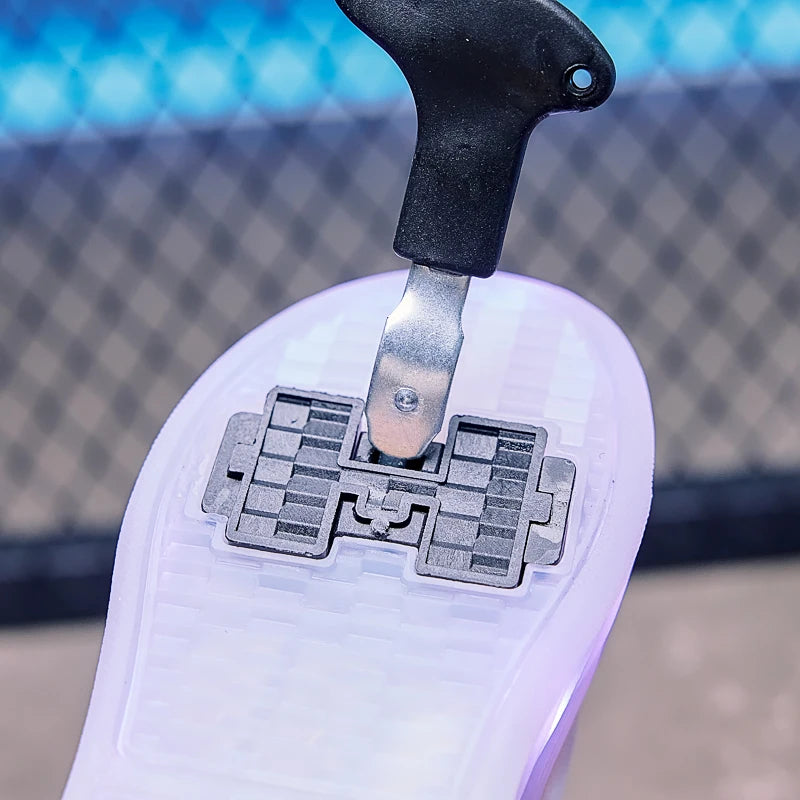 Disney Princess Two Wheels Children's Led Light Roller Skate Shoes For Girls 2025 Glowing Sports Luminous Sneakers