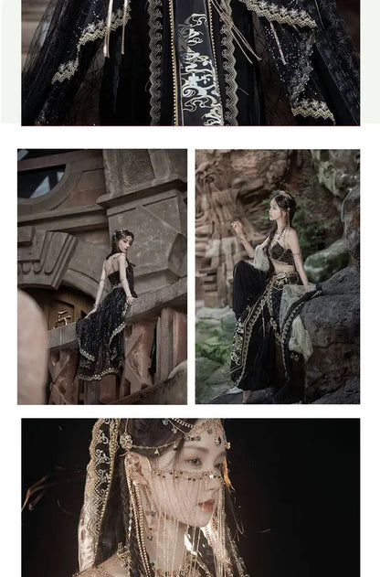 2025 chinese characteristic dunhuang feitian hanfu exotic princess folk dance suit travel photography hanfu clothes+accessories SS69