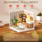 ROBOTIME DIY Miniature House Kit, Dollhouse Model Building Kit Birthday Creative Gifts for Adults, Kids (Pop Bubble Bathroom)