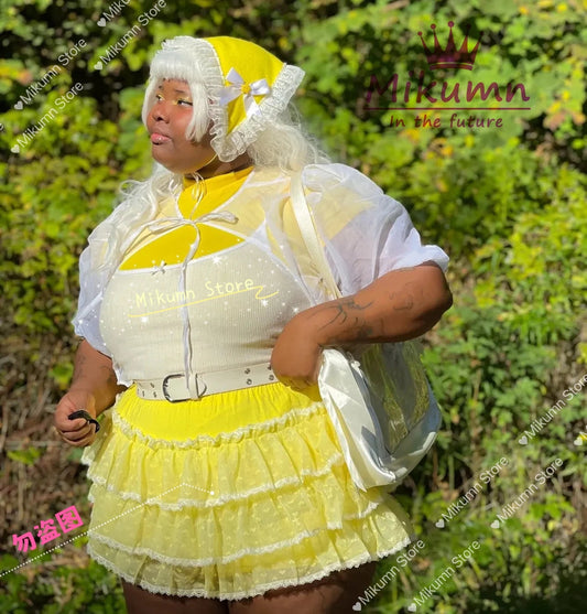 Mikumn Harajuku Sweet Lace Shorts Skirts Y2k Japanese Lolita Kawaii JK Ruffles Bloomers Women Elastic Waist Safety Short Pants SS69