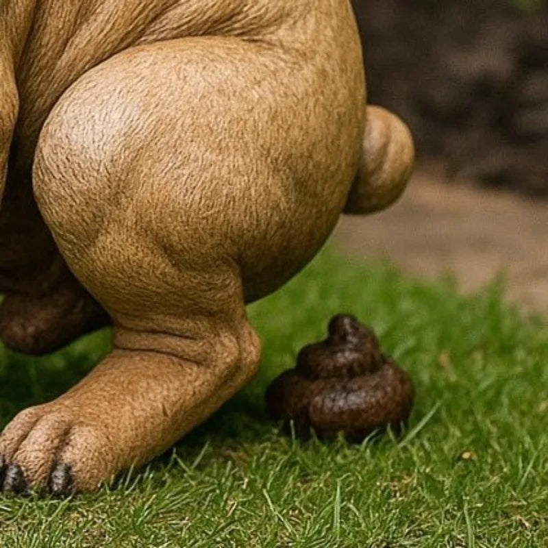 New Creative Resin Craft Funny French Bulldog Statue Decor for Garden Yard Outdoor Home Art Ornament