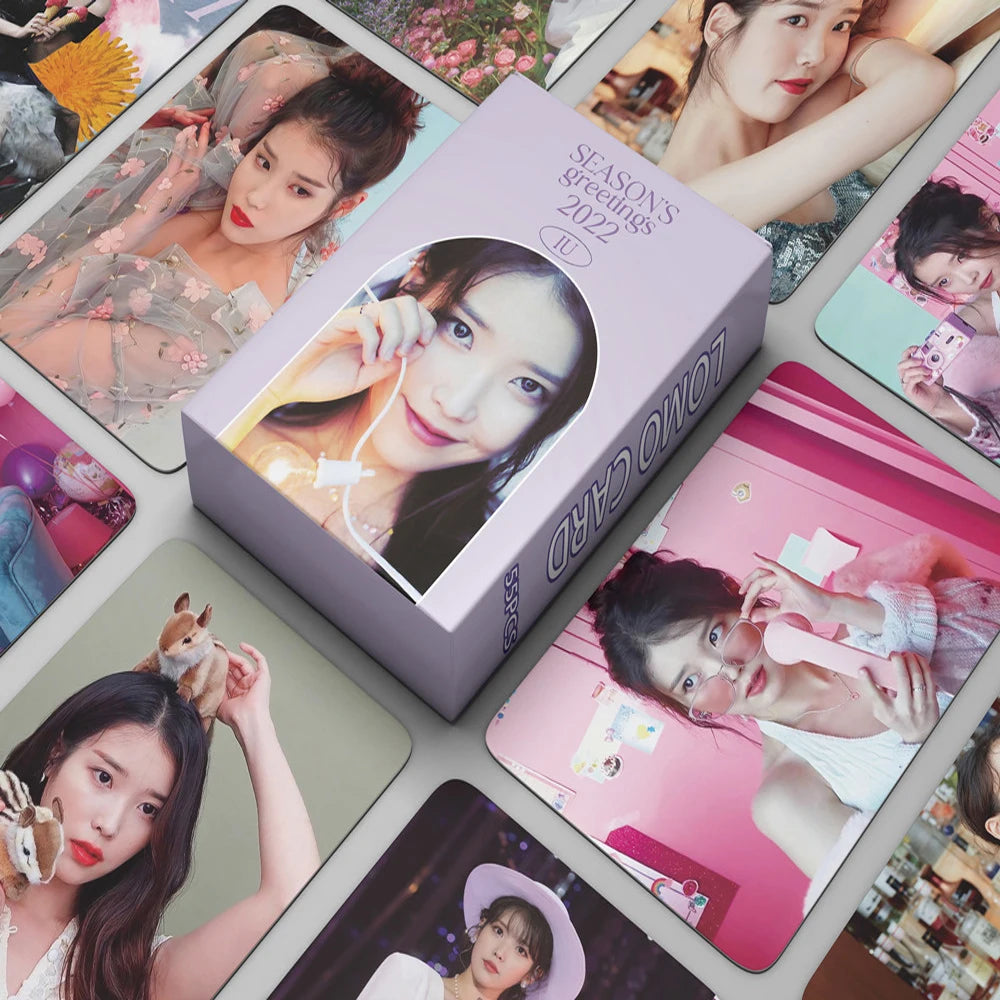 55pcs/set Kpop IU The Golden Hour Lomo Cards High quality HD Photocard for fans collection Fashion Cute Fans Gift SS69