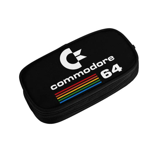 Custom Kawaii Retro Commodore 64 Pencil Case for Girls Boys C64 Amiga Computer Large Capacity Pen Box Bag Stationery SS69