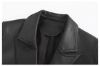 Women's Genuine Sheepskin Leather Blazer Jacket - Pink, Single Button