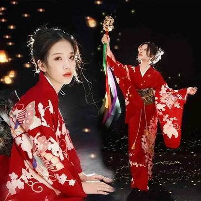 Fashion Photography Clothes Party Dress Japanese Kimono Cosplay Yukata Women Clothing Traditional Ethnic Style Streetwear Stage
