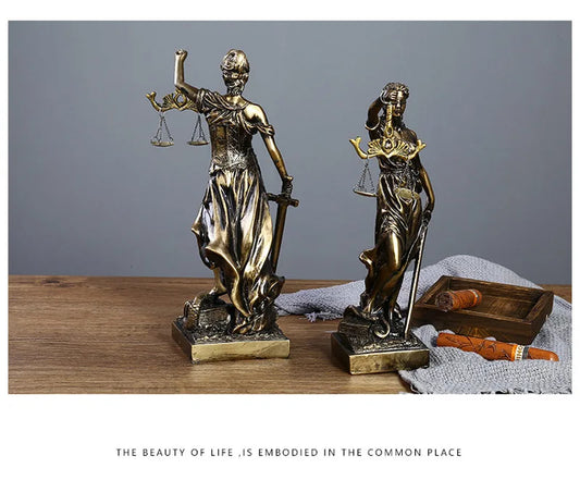 Themis Goddess of Justice Resin Statue Antique Style Greek Mythology Decor