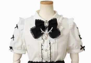 Japanese Liz New Spring Lace Edge Leather Ring High Waist Pleated Skirt Ribbon Bow Short Plaid Skirts Big Bow Lolita Blouses