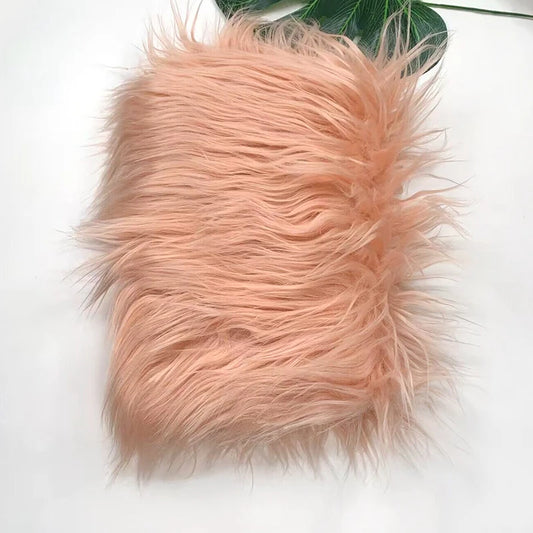 SS69 Faux Fur Fabric 8cm Long Pile 25x45cm Sheet for Cosplay and Patchwork