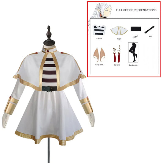 Anime Frieren Cosplay Costume Frieren: Beyond Journey's End Cosplay Frieren Dress Women Halloween Witch Costume Frieren Cosplay