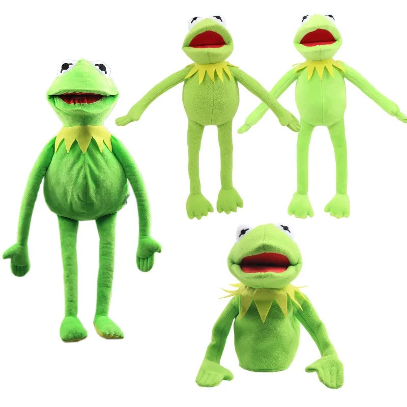Anime Kermit The Frog Funny Kawaii Plush Doll Hand Puppet Schoolbag Frog Cute Plush Toy Ventriloquist Performance Props For Baby